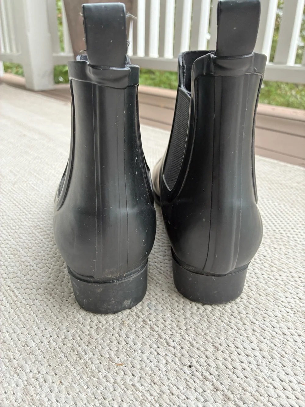 Gap Black Chelsea-Style Rain Ankle Boots